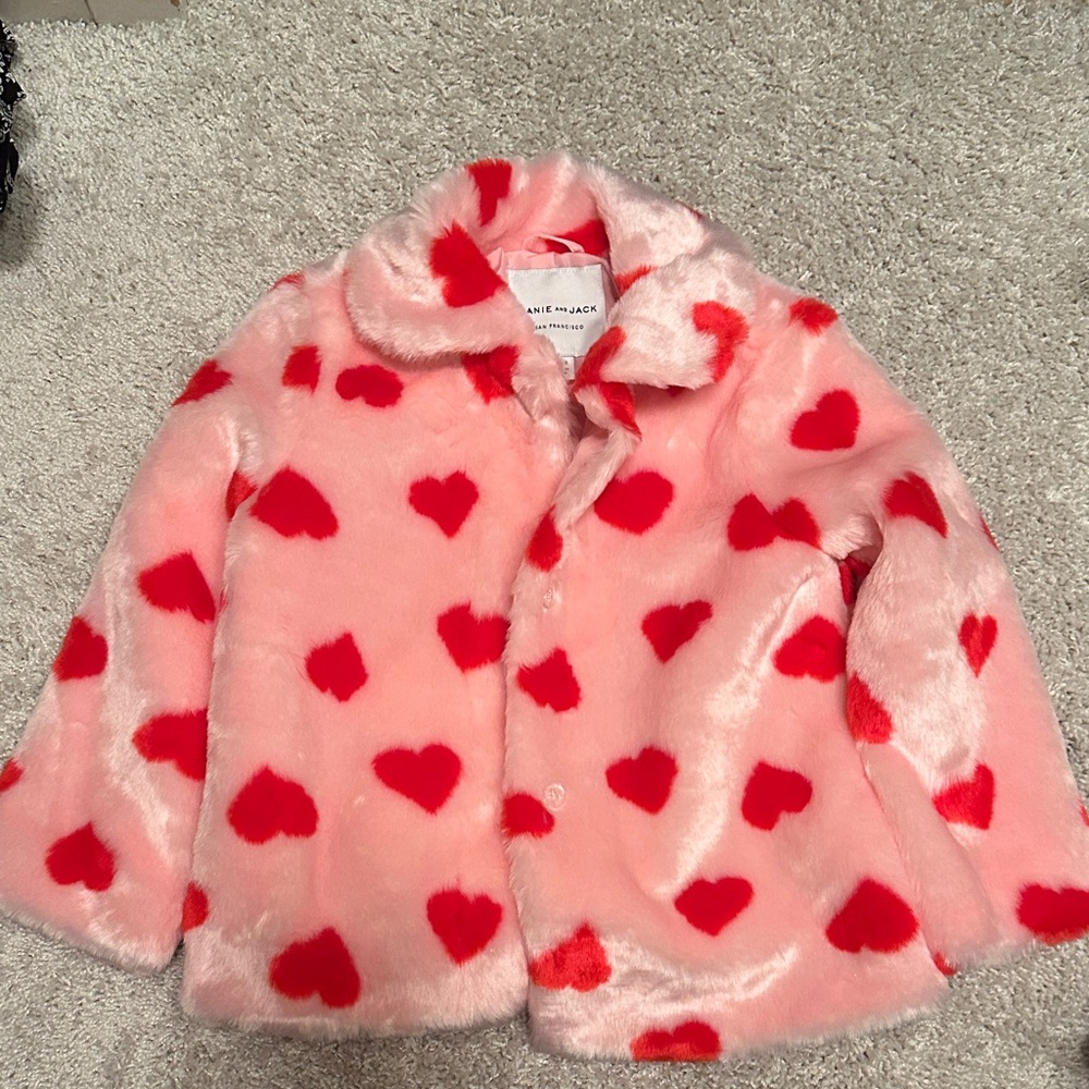 Janie and Jack faux fur Pink Coat